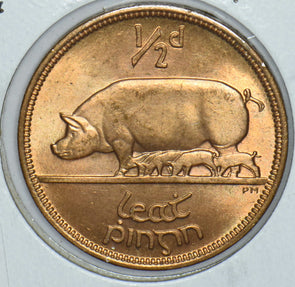 Ireland 1964 Harp 1/2 Penny Pigs animal 290997 combine shipping