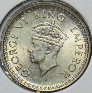 British India 1945 B 1/4 Rupee BU 295847 combine shipping