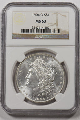 1904-O Morgan Dollar Silver NGC MS63 NI0014