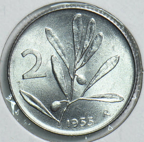 Italy 1955 2 Lire Beeanimal 904454 combine shipping