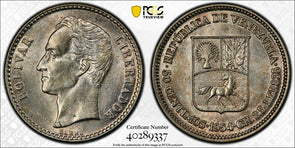 Venezuela 1954 50 Centimos Horse animal PCGS AU58 PC1132 combine shipping