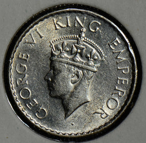 British India 1940 1/4 Rupee silver BU I0229 combine shipping