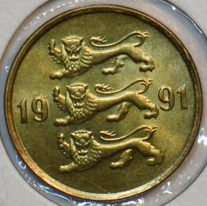 Estonia 1991 10 Senti Lion animal 152171 combine shipping