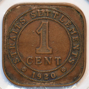 Straits Settlements 1920 Cent 193498 combine shipping