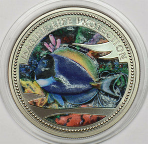Palau 2002 Dollar Fish animal Marine protection colorized BU0696 combine shippin