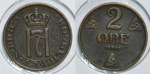 Norway 1910 2 Ore 198594 combine shipping