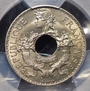 French Indo China 1938 5 Cents PCGS MS67 rare this grade PC0801 combine shipping