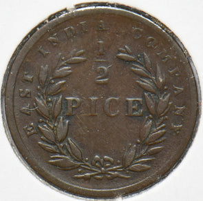 British India 1853 East India Co 1/2 Pice Lion animal 902367 combine shipping