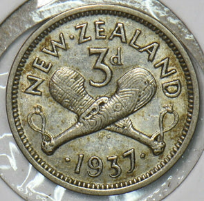 New Zealand 1937 3 Pence 152410 combine shipping