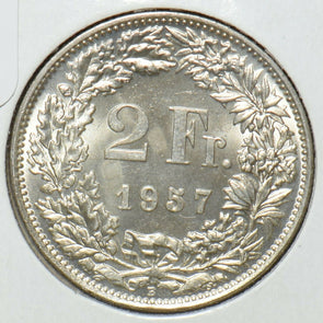 Switzerland 1957 2 Francs Ch BU 295481 combine shipping