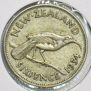 New Zealand 1934 6 Pence Huiaanimal 904355 combine shipping