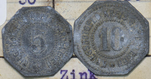 German States Gardelegen Kries 5,10 and 50 Pfenning Zink 292547 combine shippin