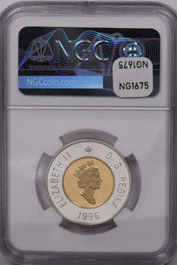 Canada 1996 2 dollar NGC Proof 69 UC Piefort Gilt Polar Bears NG1675 combine shi