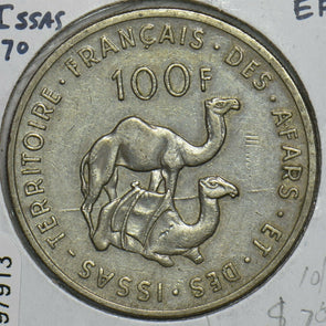 French Colonies 1970 100 Francs Camel animal Afars & Issas 297913 combine shippi