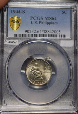 Philippines 1944 S 5 Centavos PCGS MS64 PC0457 combine shipping