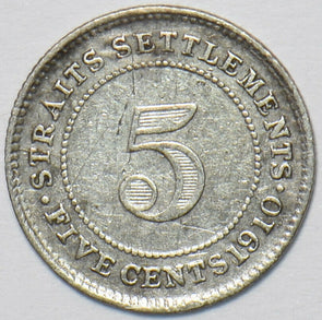 Straits Settlements 1910 5 Cents 903286 combine shipping
