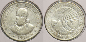 Nicaragua 1914 25 Centavos 199027 combine shipping