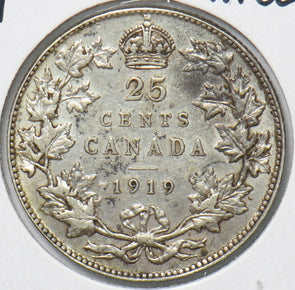 Canada 1919 Nice EF 25 Cents 490451 combine shipping