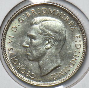 Australia 1943 D 6 Pence Kangaroo animal Emu 192761 combine shipping