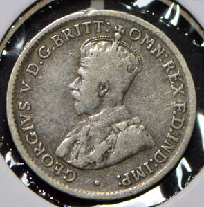 Australia 1918 3 Pence Kangaroo animal Emu  191479 combine shipping