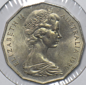 Australia 1980 50 Cents Kangaroo animal Emu 151585 combine shipping