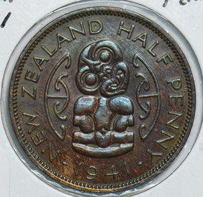 New Zealand 1941 1/2 Penny 198937 combine shipping