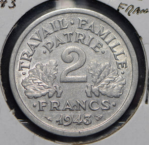 France 1943 2 Francs  291773 combine shipping