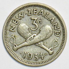 New Zealand 1934 3 Pence 904319 combine shipping