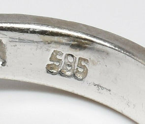 14K White Gold Ring Setting With Diamonds (center stone not included) 4.45g