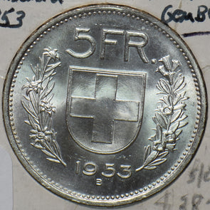 Switzerland 1953 5 Francs 294468 combine shipping