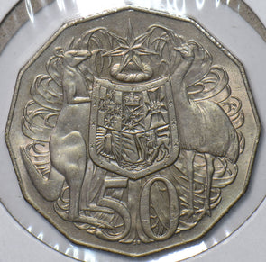 Australia 1969 50 Cents Kangaroo animal Emu 151580 combine shipping
