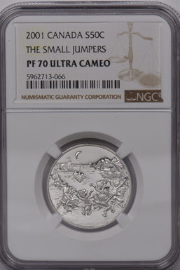 Canada 2001 50 Cents Silver NGC Proof 70 Ultra Cameo The Small Jumpers NG1661 co