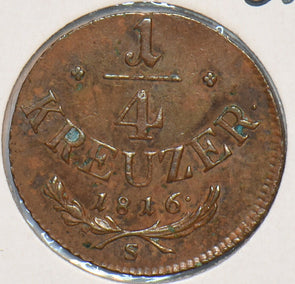 Austria 1816 S 1/4 Kreuzer Eagle animal UNC 295045 combine shipping