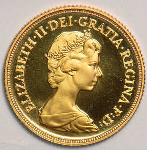 Great Britain 1980 proof Sovereign gold .2354oz AGW in mint capsule GL0144 combi