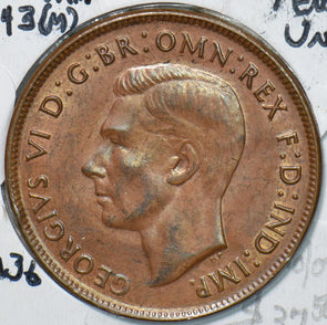 Australia 1943 Penny Kangaroo animal  291264 combine shipping