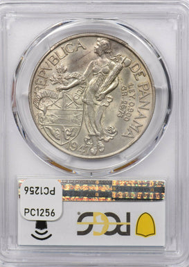 Panama 1947 Balboa PCGS MS 62 rare condition PC1256 combine shipping