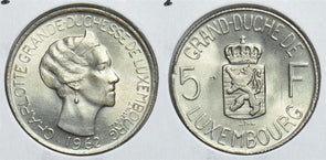 Luxembourg 1962 5 Francs 198578 combine shipping