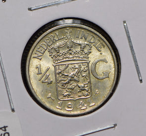Netherlands East Indies 1941 1/4 Gulden Lion animal  191264 combine shipping