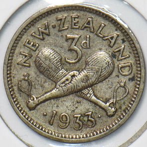 New Zealand 1933 3 Pence 151314 combine shipping
