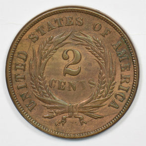 1865 Two Cents CH AU U0201