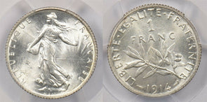 France 1914 Franc PCGS MS 65 rare condition -467 F-217 PC1265 combine shipping