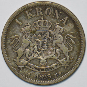 Sweden 1898 Krona Lion animal 297203 combine shipping