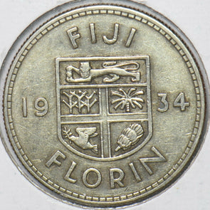 Fiji 1934 Florin 151126 combine shipping