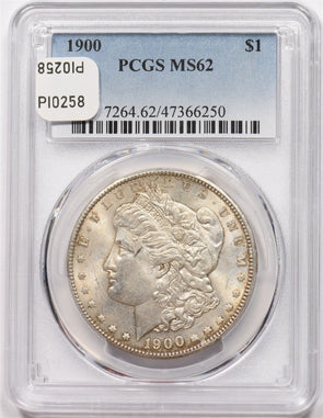 1900 Morgan Dollar Silver Stunning Toning PCGS MS62 PI0258