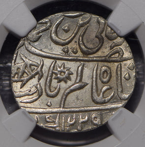 Princely States India 1749 AH 1229 Rupee NGC MS64 Bengal Presidency NG0941 combi