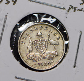 Australia 1934 3 Pence Kangaroo animal Moorhen  191202 combine shipping