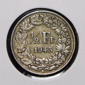 Switzerland 1943 1/2 Franc  900774 combine shipping