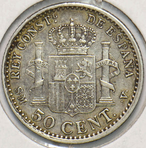 Spain 1904 50 Centimos Lion animal Alfonso XIII 293046 combine shipping
