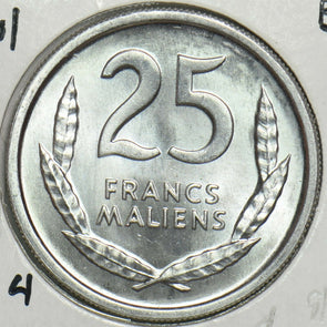 Mali 1961 25 Francs Lion animal BU 197709 combine shipping