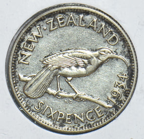 New Zealand 1934 6 Pence Huia bird 298645 combine shipping